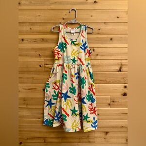 Hanna Andersson Size 8 Colorful Coral Fish Print Twirl Tank Dress